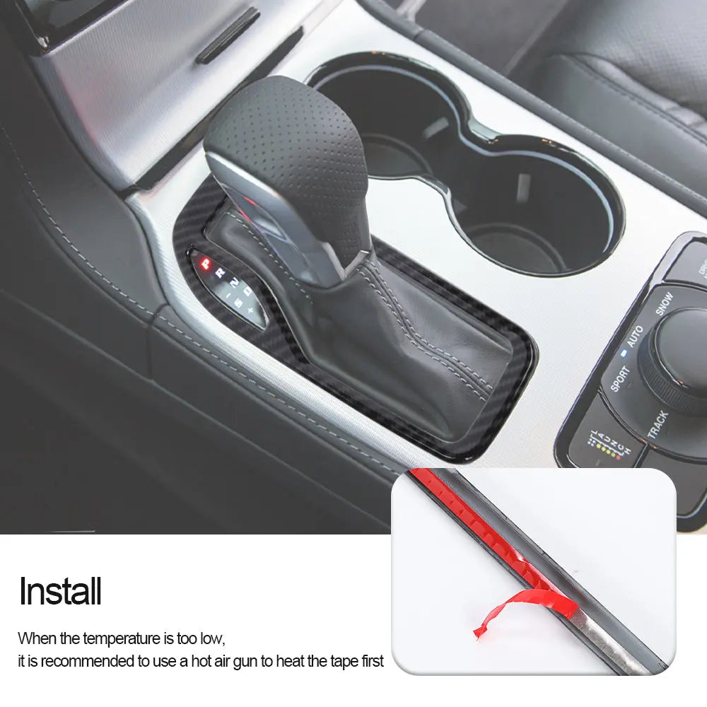 For 2016-2021 Jeep Grand Cherokee WK2 Gear Shift Panel Cover Trim Ring Bezels