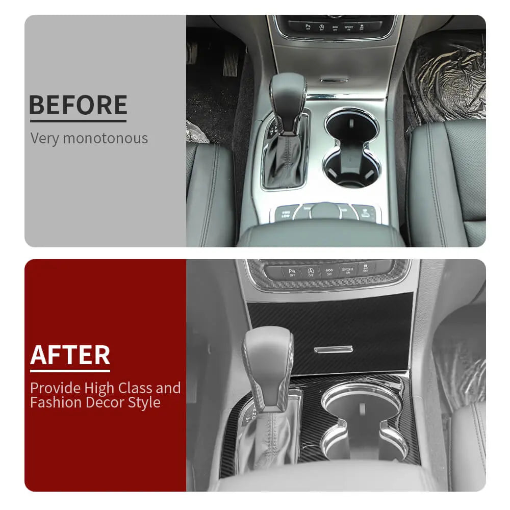 For 2016-2021 Jeep Grand Cherokee WK2 Gear Shift Water Cup Panel Decor Suitable for Mechanical Shift Lever Vehicle