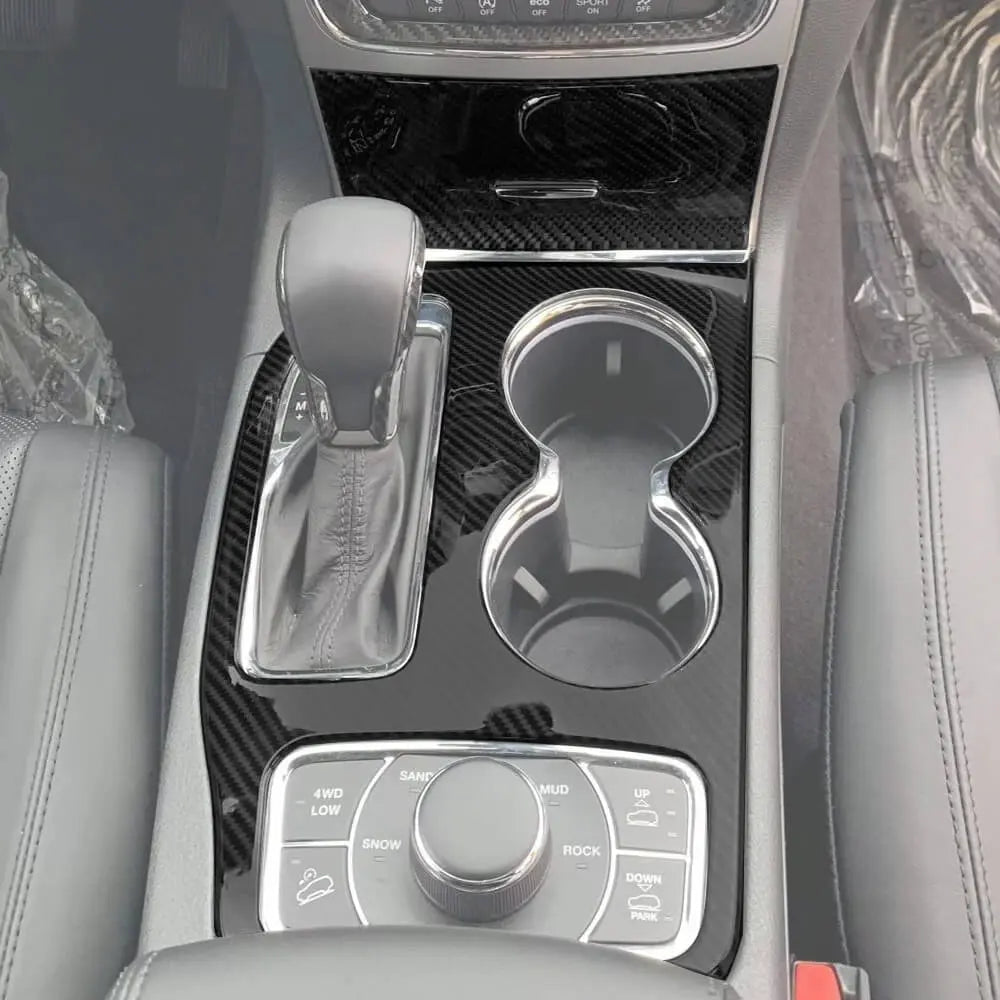 For 2016-2021 Jeep Grand Cherokee WK2 Gear Shift Water Cup Panel Decor Suitable for Mechanical Shift Lever Vehicle