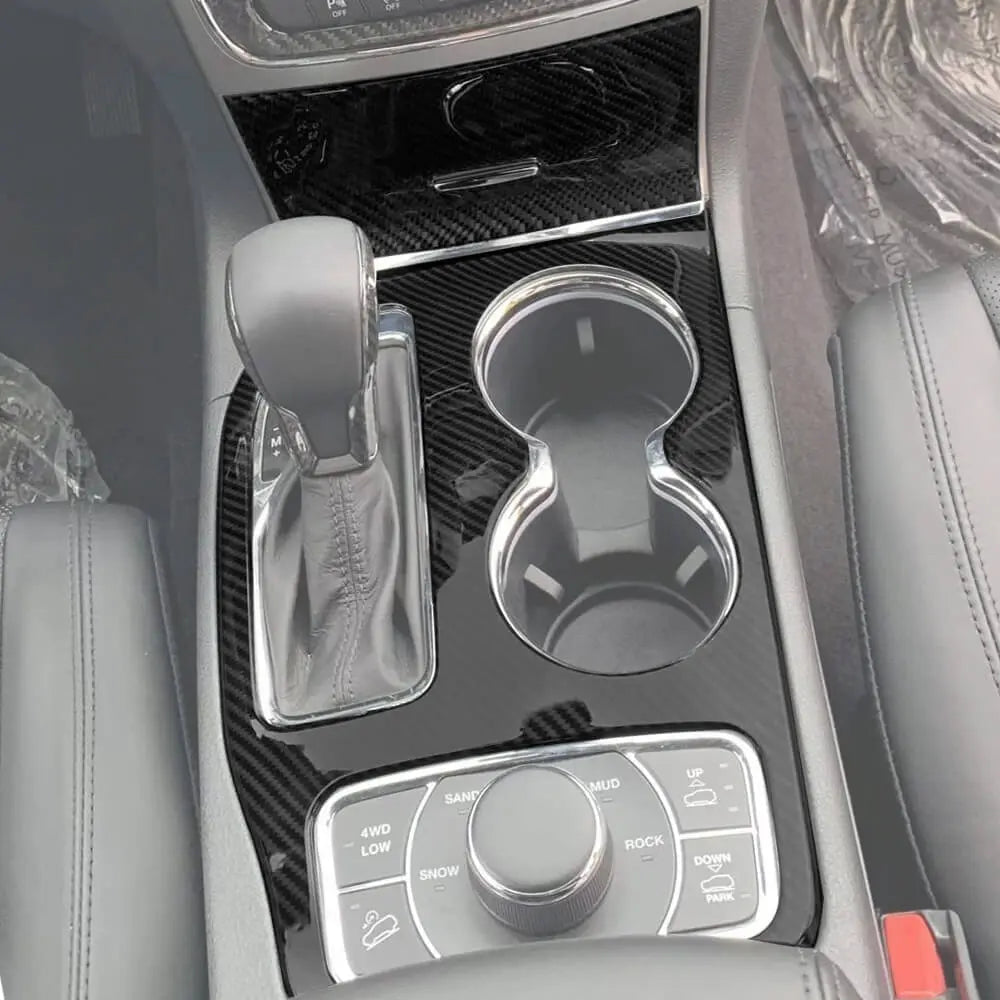 For 2016-2021 Jeep Grand Cherokee WK2 Gear Shift Water Cup Panel Decor Suitable for Mechanical Shift Lever Vehicle