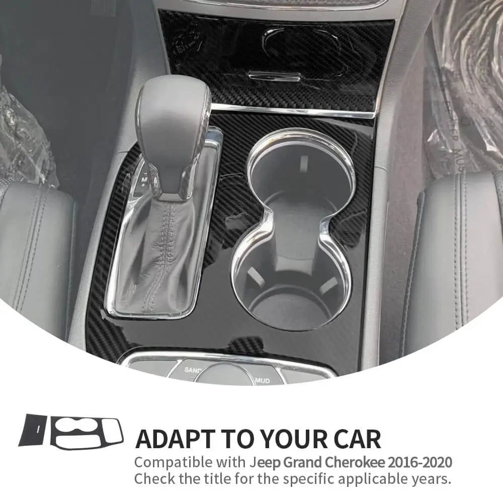 For 2016-2021 Jeep Grand Cherokee WK2 Gear Shift Water Cup Panel Decor Suitable for Mechanical Shift Lever Vehicle