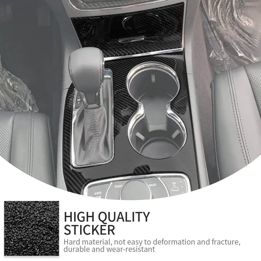For 2016-2021 Jeep Grand Cherokee WK2 Gear Shift Water Cup Panel Decor Suitable for Mechanical Shift Lever Vehicle