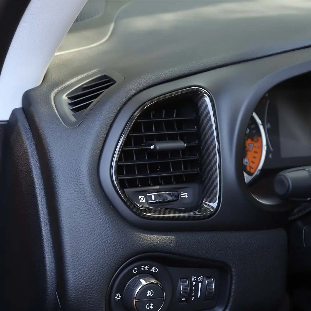 For 2015+ Jeep Renegade Dashboard Left & Right Air Conditioning Vent Cover Ring Trim Cover