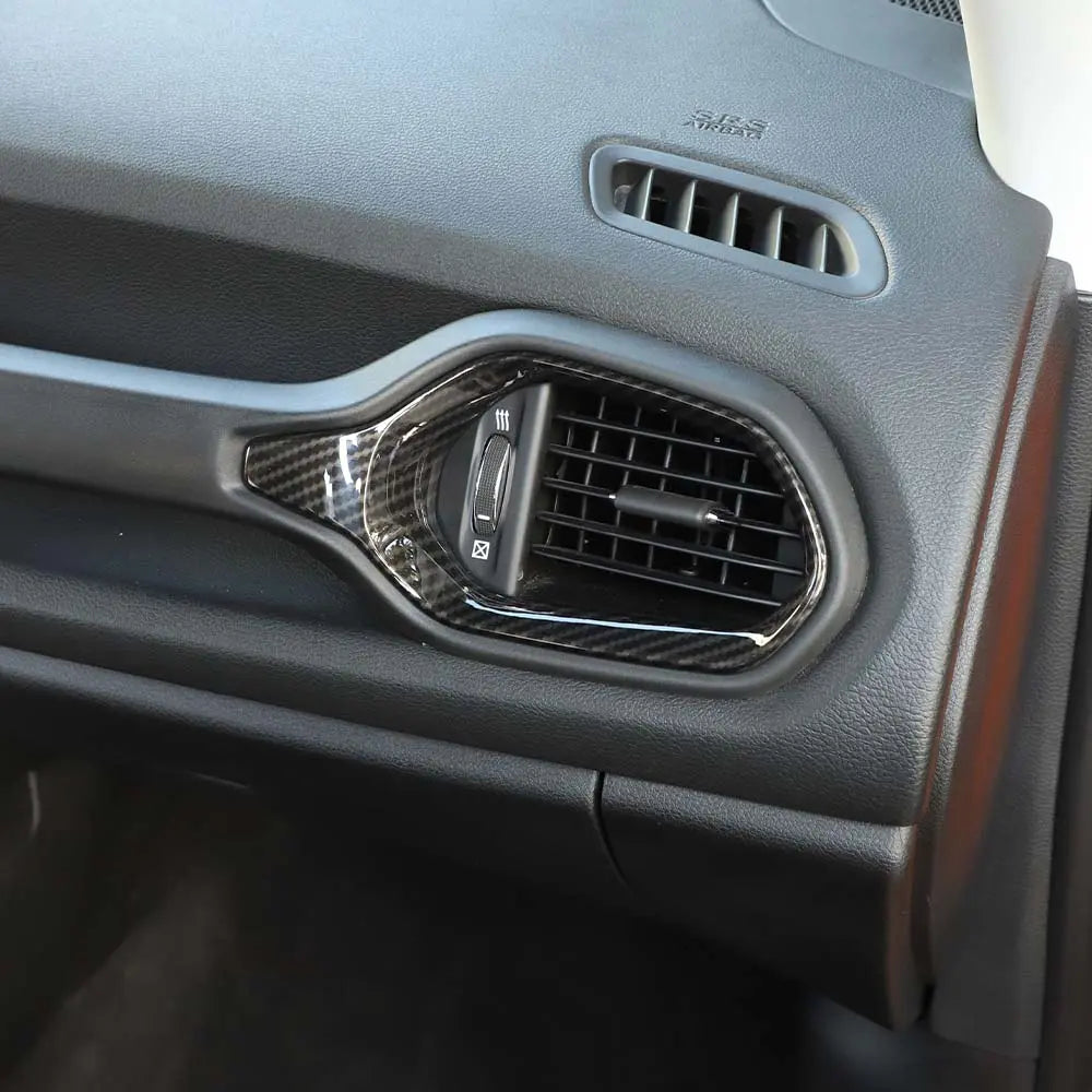 For 2015+ Jeep Renegade Dashboard Left & Right Air Conditioning Vent Cover Ring Trim Cover
