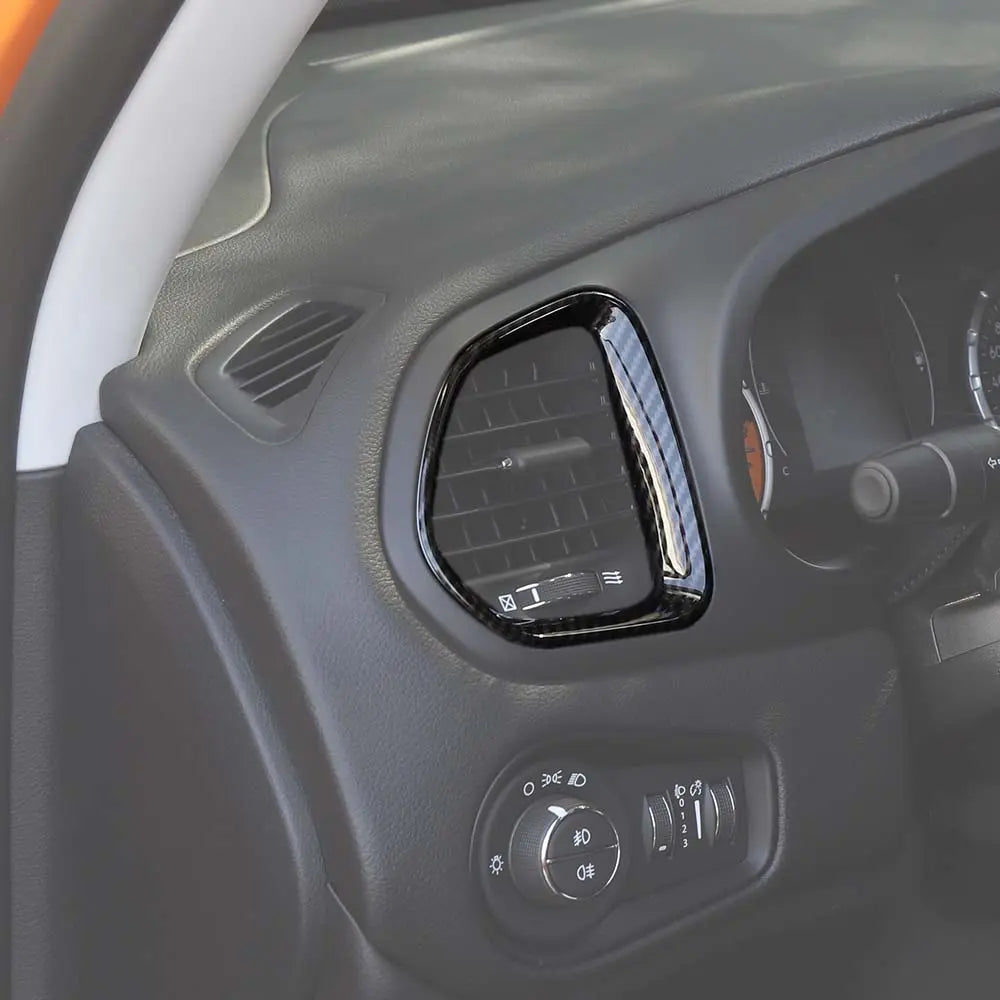 For 2015+ Jeep Renegade Dashboard Left & Right Air Conditioning Vent Cover Ring Trim Cover