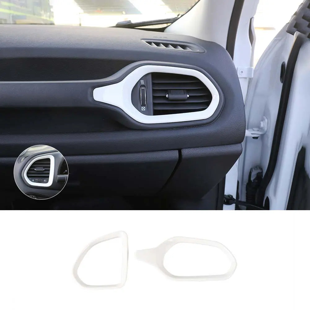For 2015+ Jeep Renegade Dashboard Left & Right Air Conditioning Vent Cover Ring Trim Cover