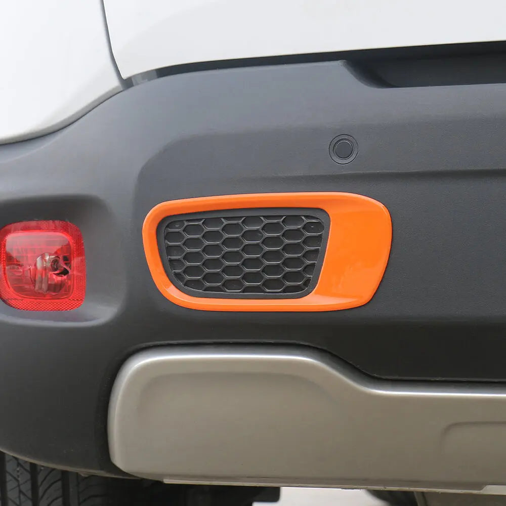 For 2015+ Jeep Renegade 2PCS Rear Bumper Trailer Hook Cover Trim