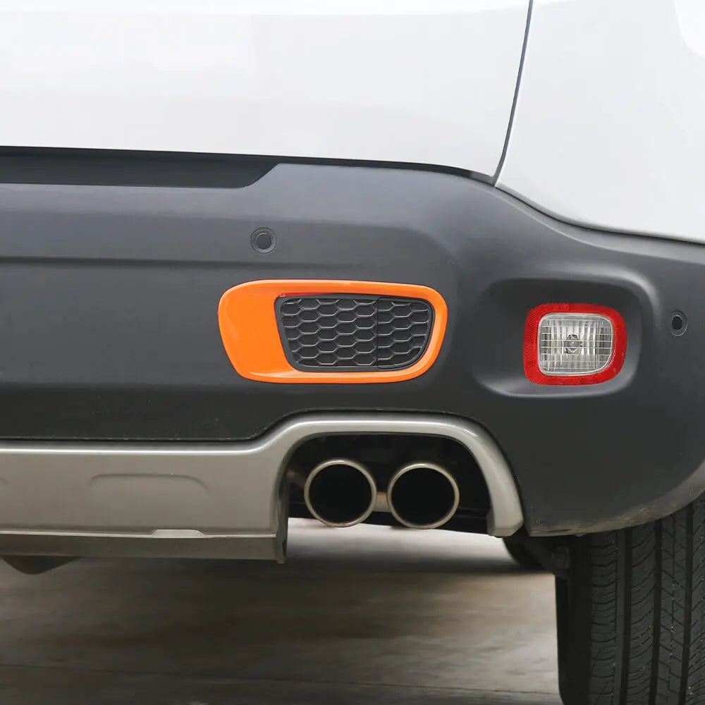 For 2015+ Jeep Renegade 2PCS Rear Bumper Trailer Hook Cover Trim