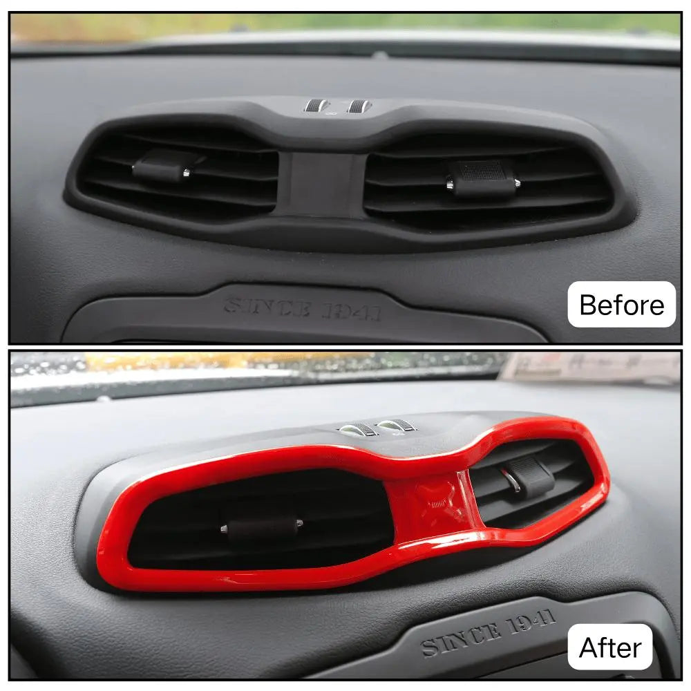 For 2015+ Jeep Renegade 5 PCS Dashboard Air Outlet Vent & Center Air Vent Outlet Cover Trim