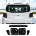 For 2016+ Jeep Renegade Exterior High Brake Light & Rear Taillight Lamp Light Trim Cover Kit (5 pcs)