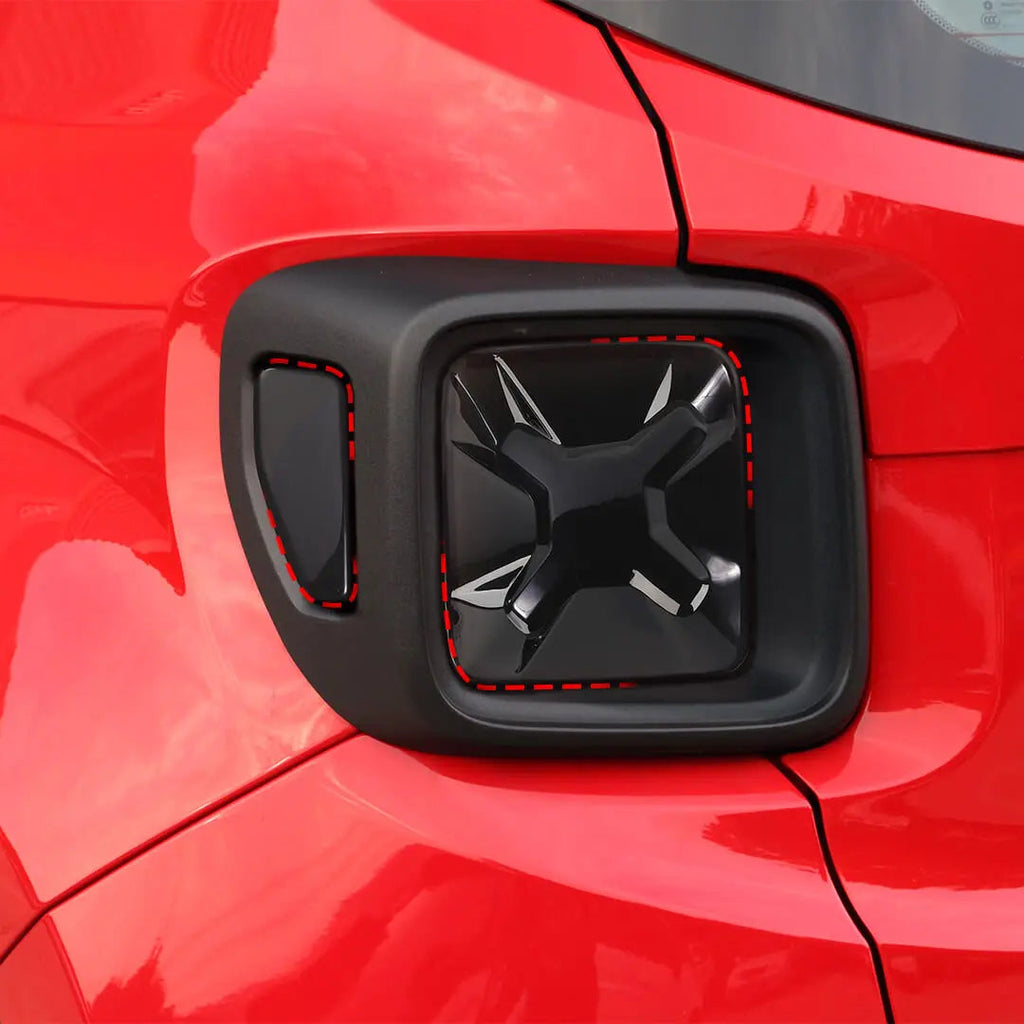 For 2016+ Jeep Renegade Exterior High Brake Light & Rear Taillight Lamp Light Trim Cover Kit (5 pcs)