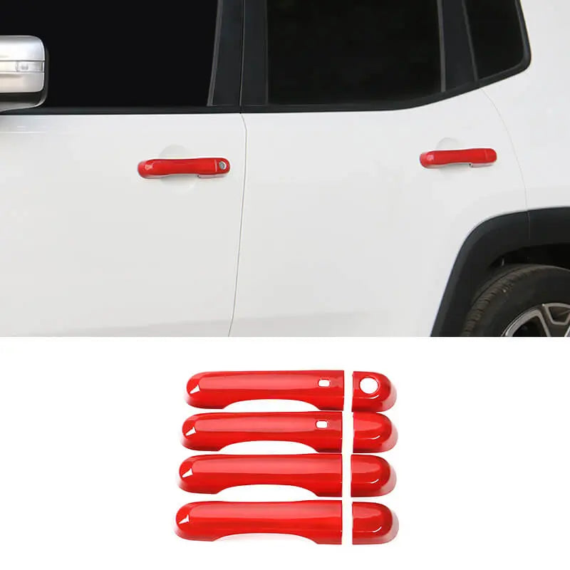 For 2016+ Jeep Renegade Smart Lock Car Door Handle Cover Trim (8 pcs)