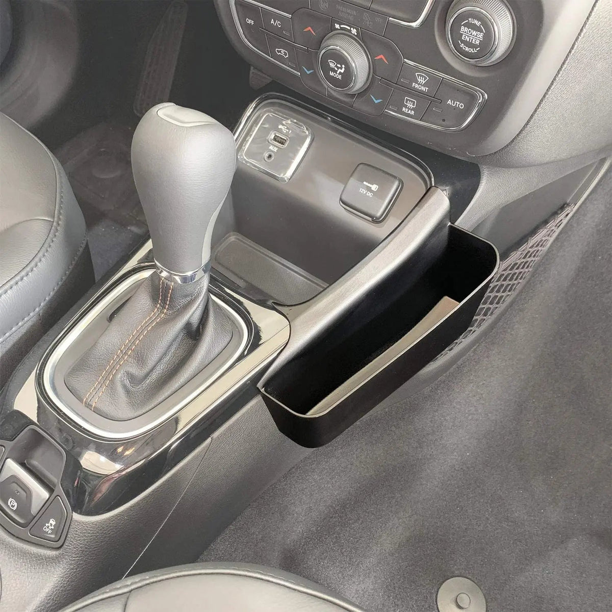 For 2017-2021 Jeep Compass Center Console Gear Shift Storage Box, Organizer Tray Side Pocket