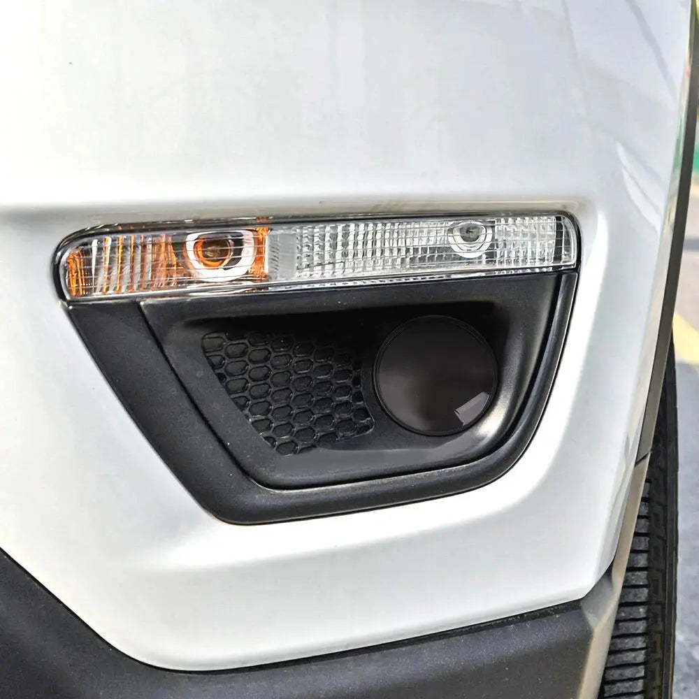 For 2017-2021 Jeep Compass 1 Set Front Fog Light Lamp Cover Trim Decor Smoked Black