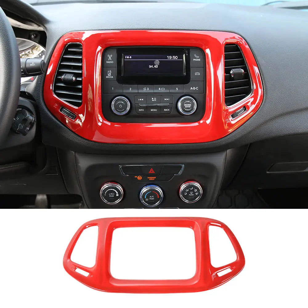 For 2017-2021 Jeep Compass 3.5" Screen GPS Navigation Center Control Panel Trim Cover