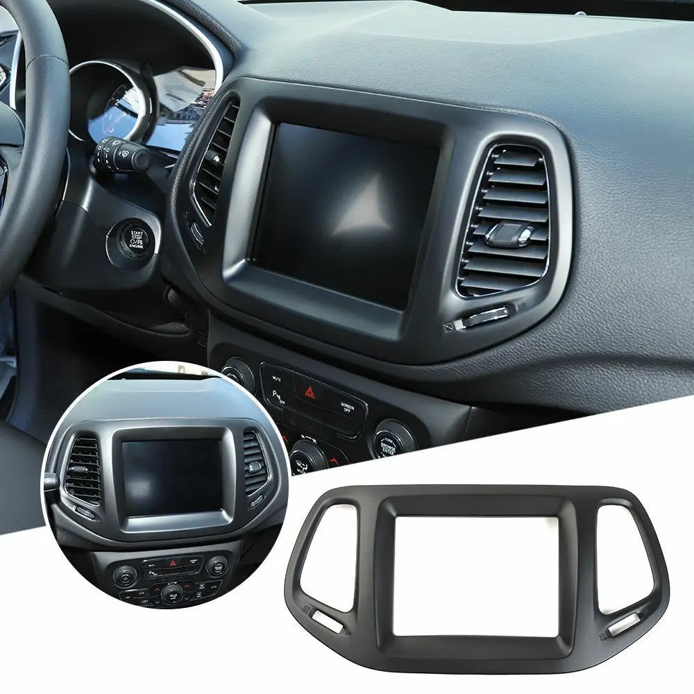 For 2017-2021 Jeep Compass 8.4 Inch Dashboard GPS Navigation Panel Cover Trim