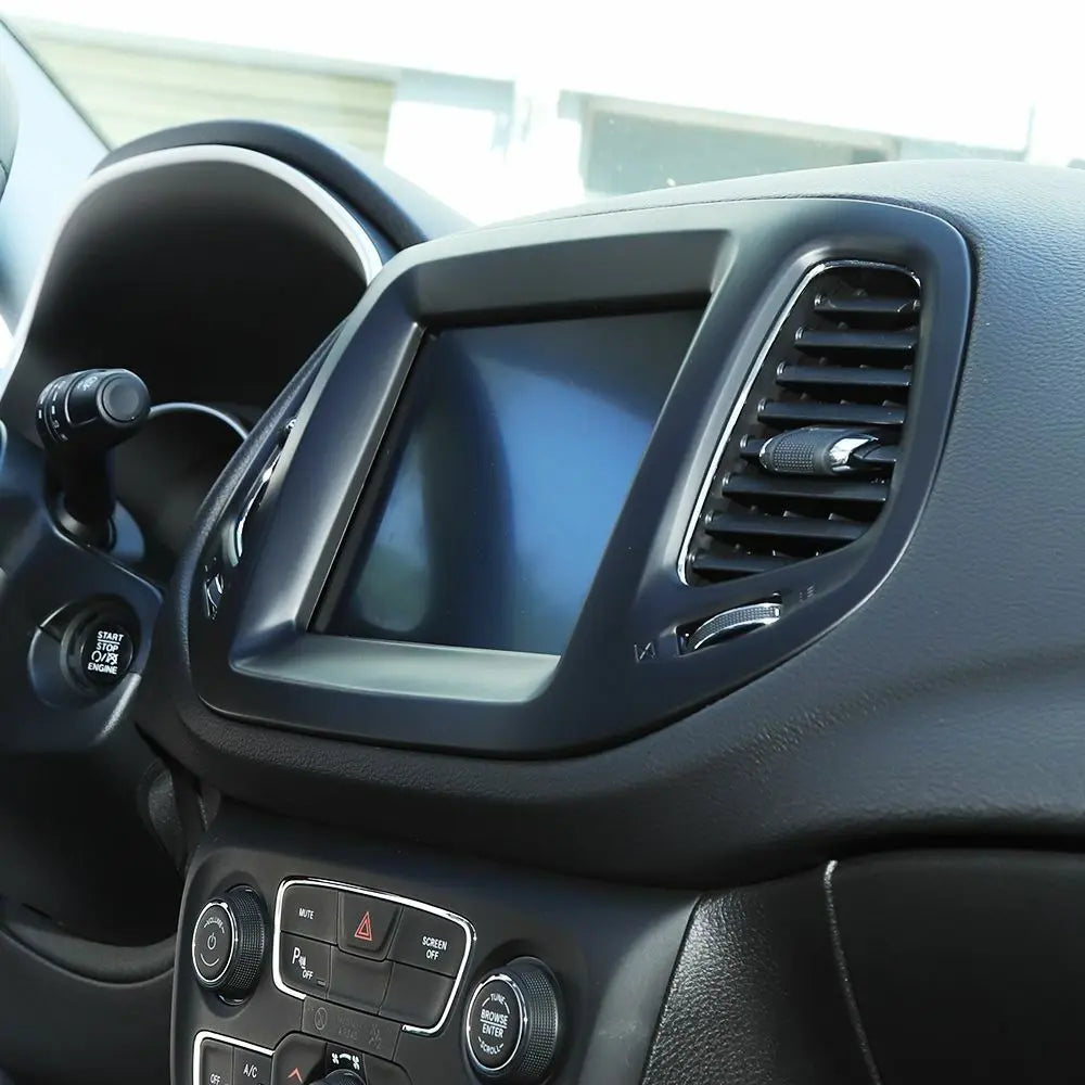 For 2017-2021 Jeep Compass 8.4 Inch Dashboard GPS Navigation Panel Cover Trim