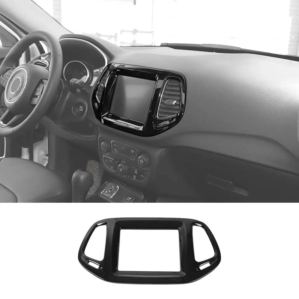 For 2017-2021 Jeep Compass 8.4 Inch Dashboard GPS Navigation Panel Cover Trim
