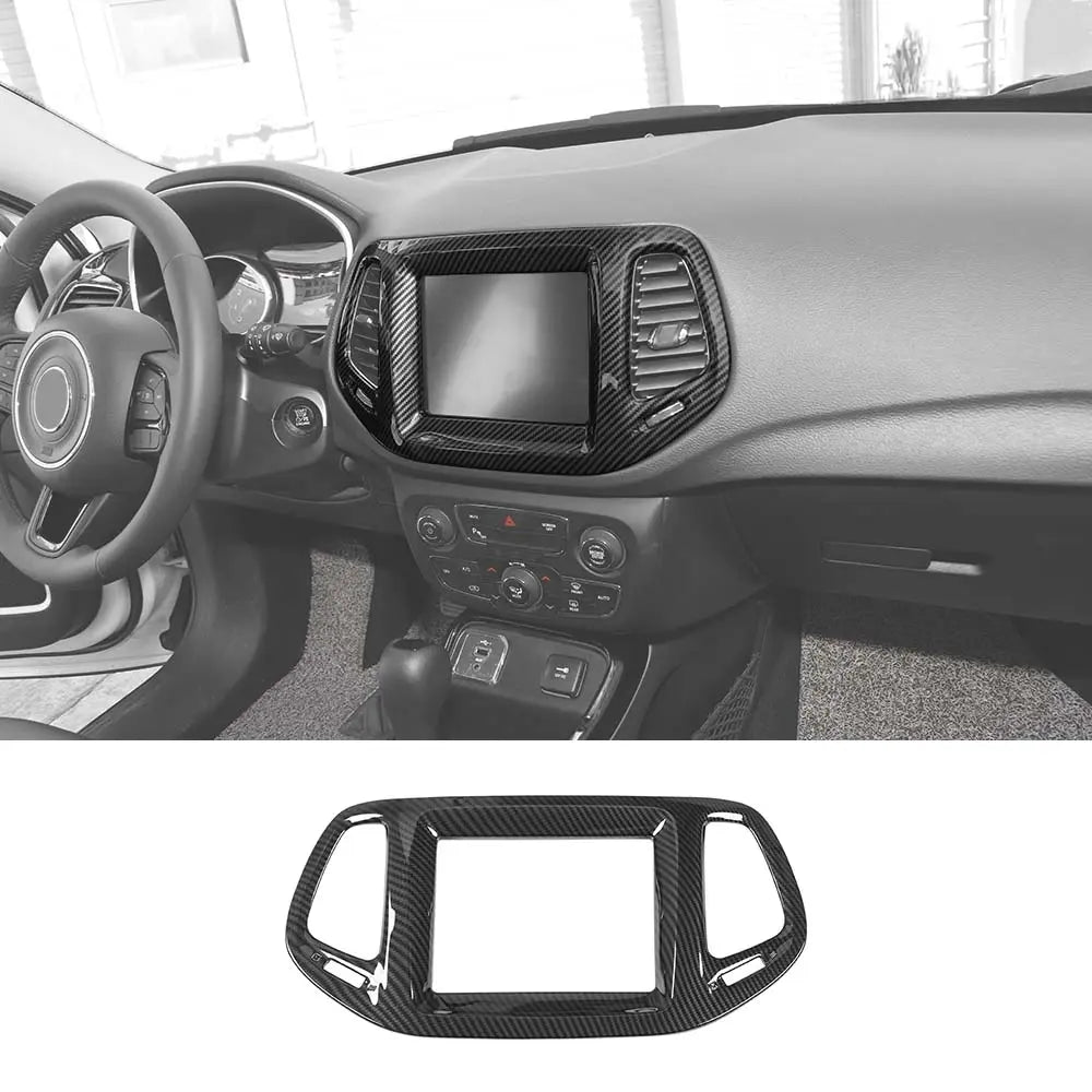 For 2017-2021 Jeep Compass 8.4 Inch Dashboard GPS Navigation Panel Cover Trim