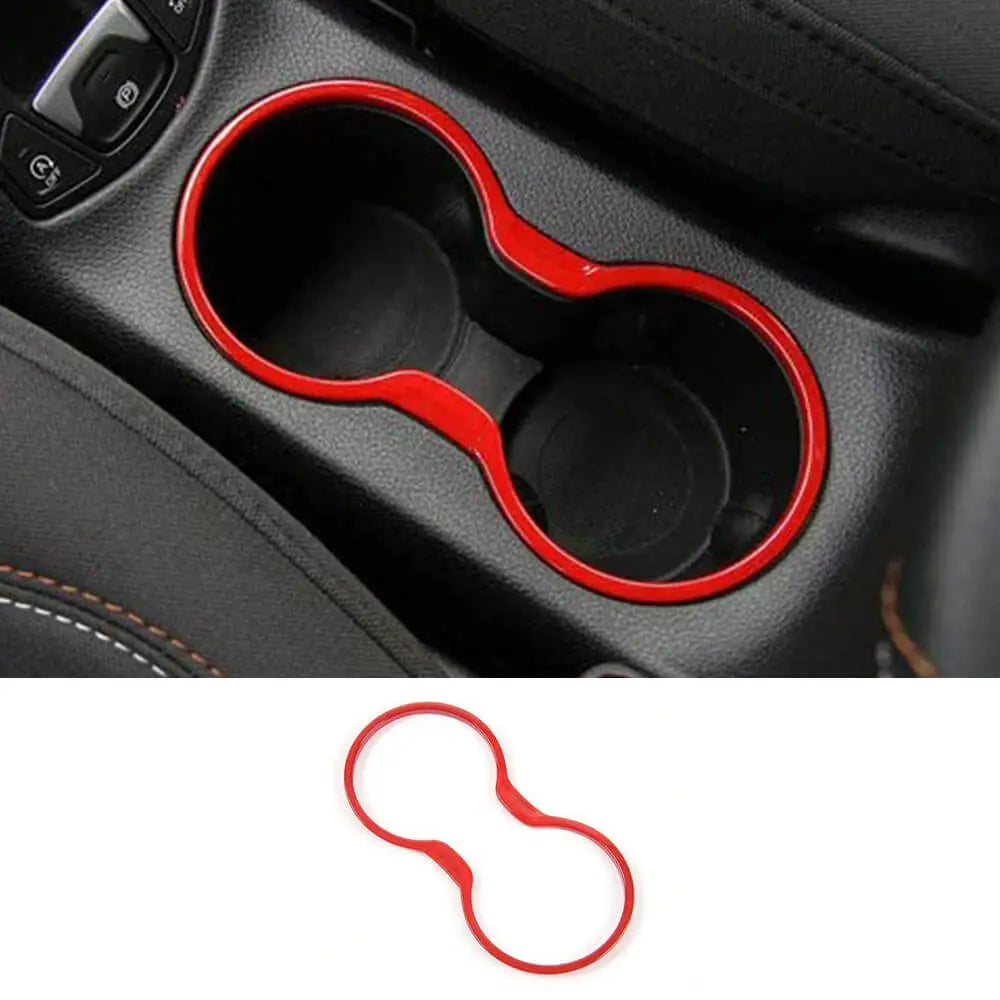 For 2017-2021 Jeep Compass Central Console Chrome Cover Water Cup Holder Trim
