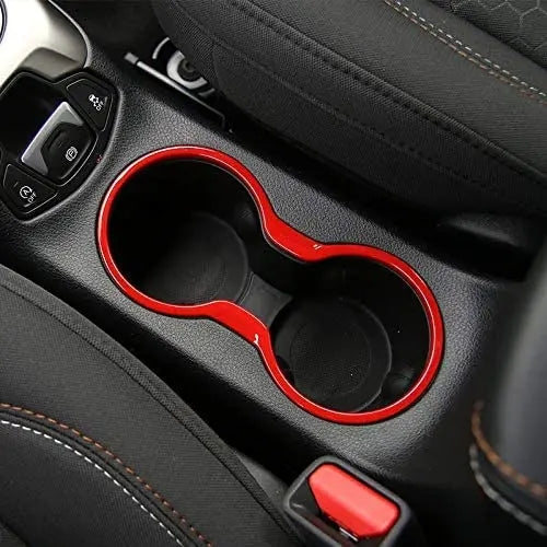 For 2017-2021 Jeep Compass Central Console Chrome Cover Water Cup Holder Trim