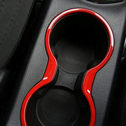 For 2017-2021 Jeep Compass Central Console Chrome Cover Water Cup Holder Trim