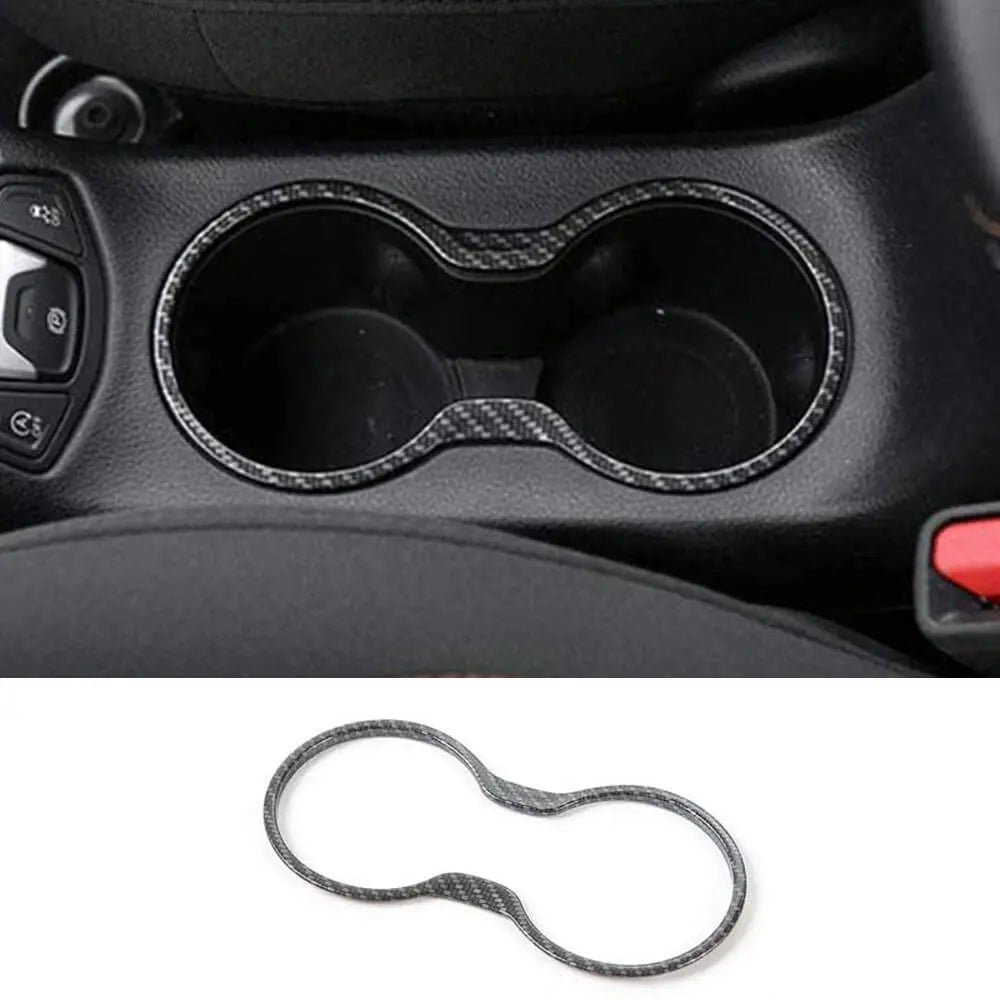 For 2017-2021 Jeep Compass Central Console Chrome Cover Water Cup Holder Trim