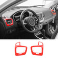 For 2017-2021 Jeep Compass Dashboard Side Air Vent Panel Cover Trim Bezels