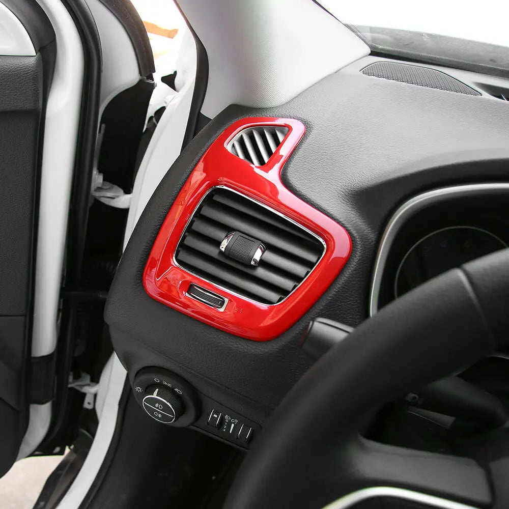 For 2017-2021 Jeep Compass Dashboard Side Air Vent Panel Cover Trim Bezels