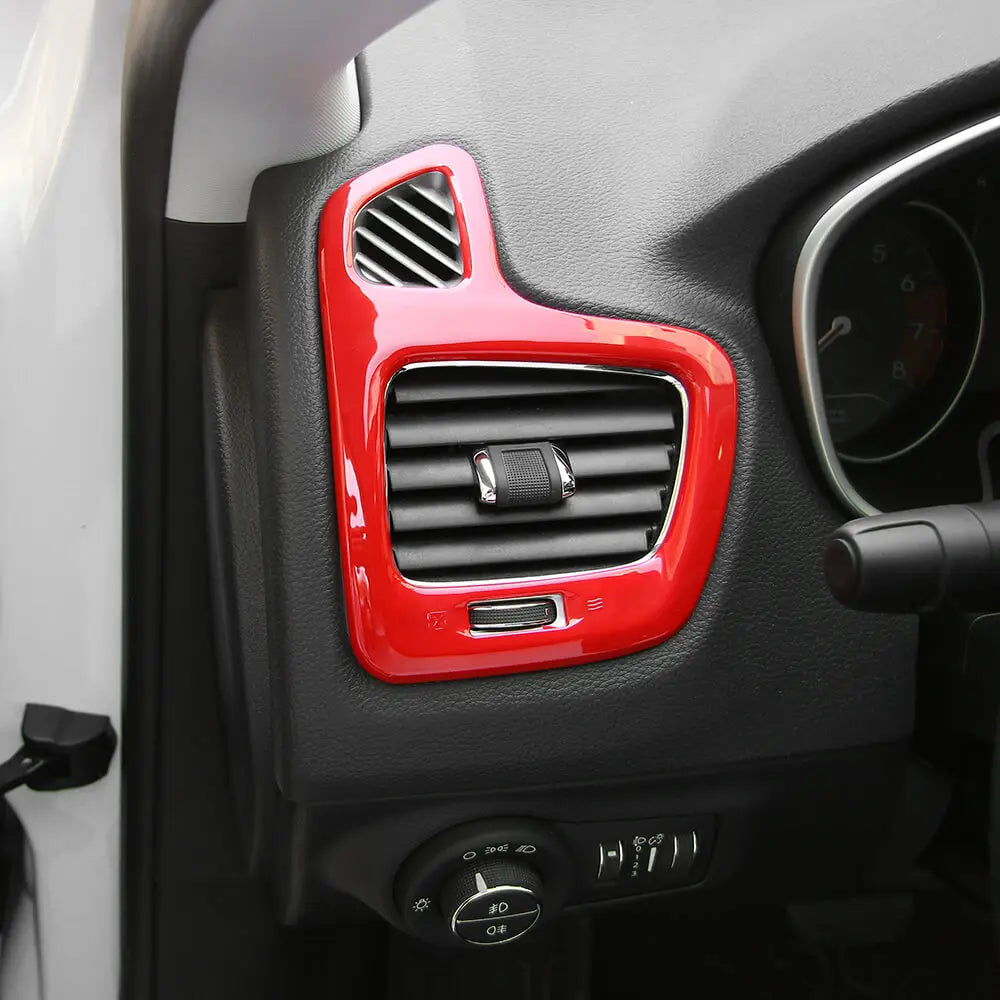 For 2017-2021 Jeep Compass Dashboard Side Air Vent Panel Cover Trim Bezels