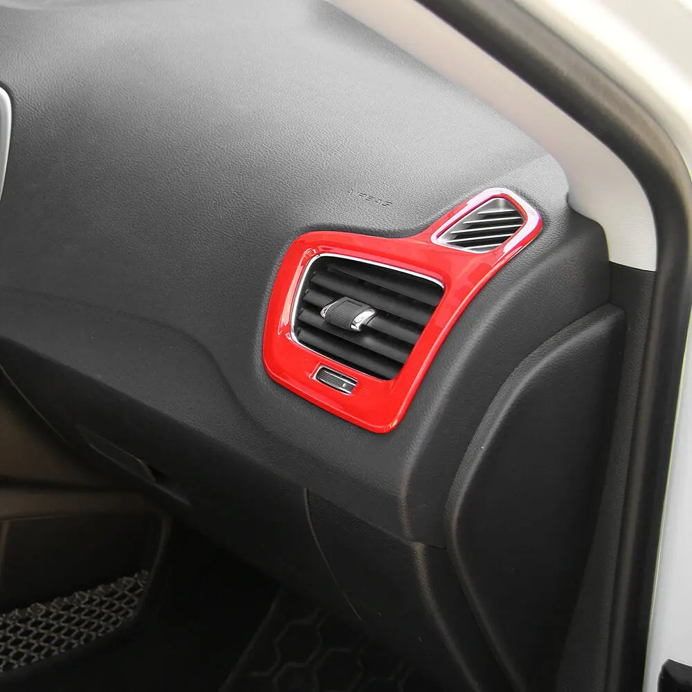 For 2017-2021 Jeep Compass Dashboard Side Air Vent Panel Cover Trim Bezels