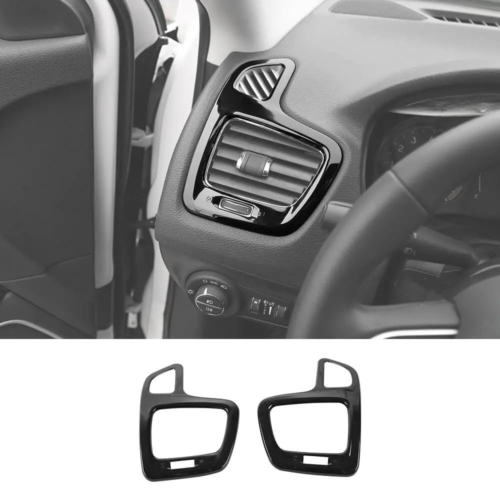 For 2017-2021 Jeep Compass Dashboard Side Air Vent Panel Cover Trim Bezels
