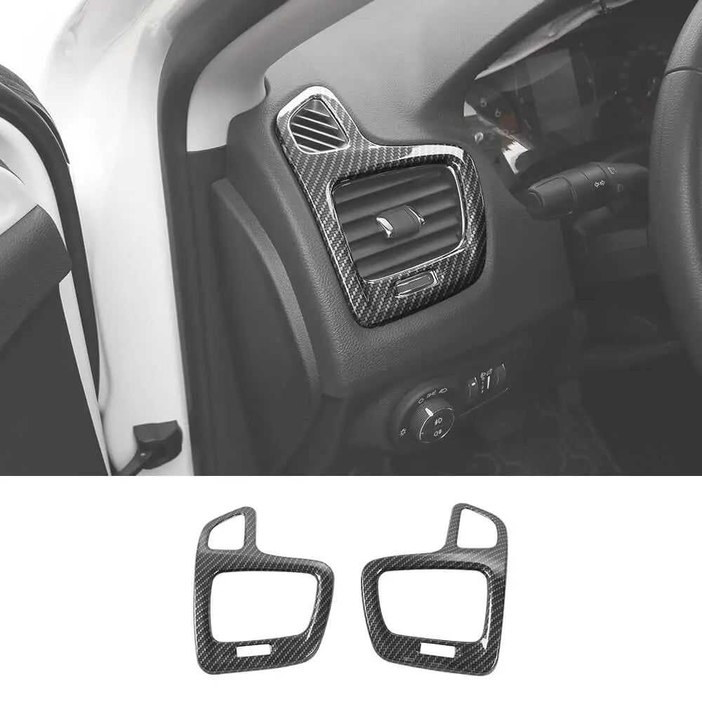 For 2017-2021 Jeep Compass Dashboard Side Air Vent Panel Cover Trim Bezels
