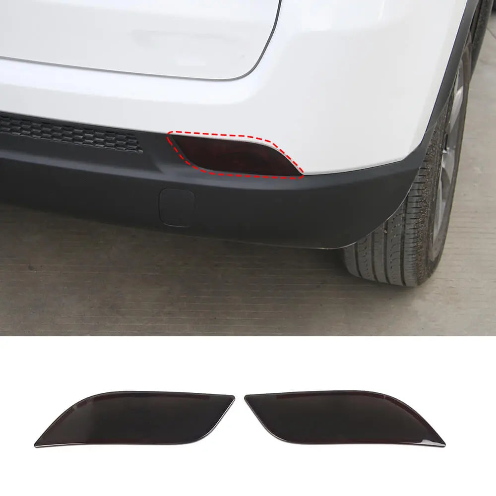 For 2017-2021 Jeep Compass Exterior Rear Fog Light Lamp Trim Cover Smoked Black