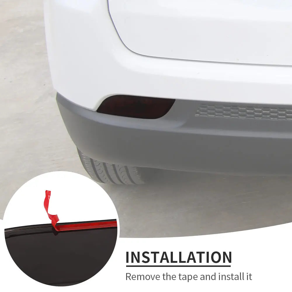 For 2017-2021 Jeep Compass Exterior Rear Fog Light Lamp Trim Cover Smoked Black
