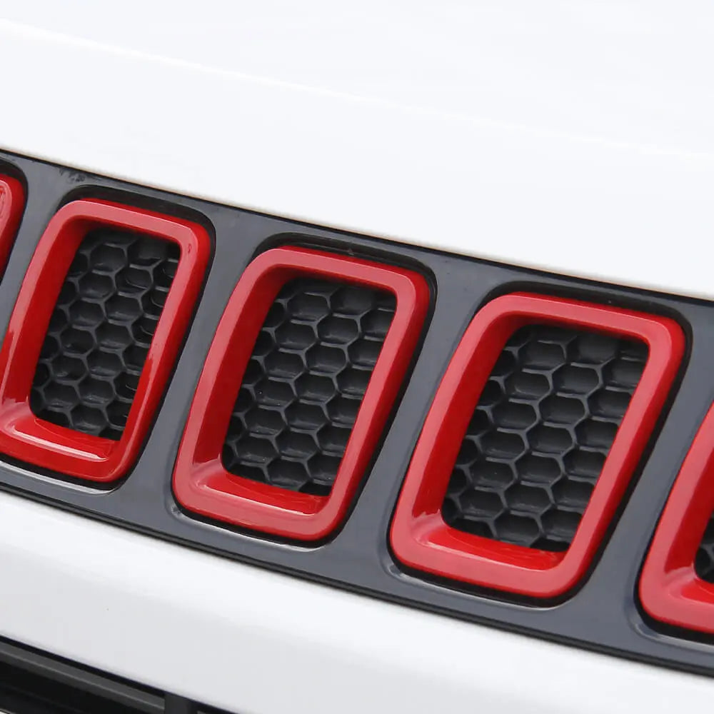 For 2017-2021 Jeep Compass Grill Inserts Grille Cover Trims Kit