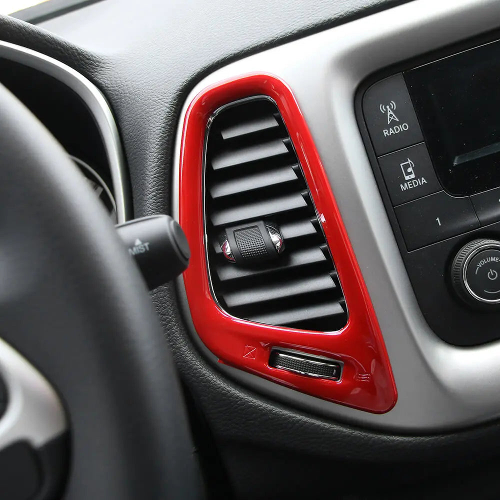 For 2017-2021 Jeep Compass Middle Console Air Outlet Vent Trim – Interior AC Cover