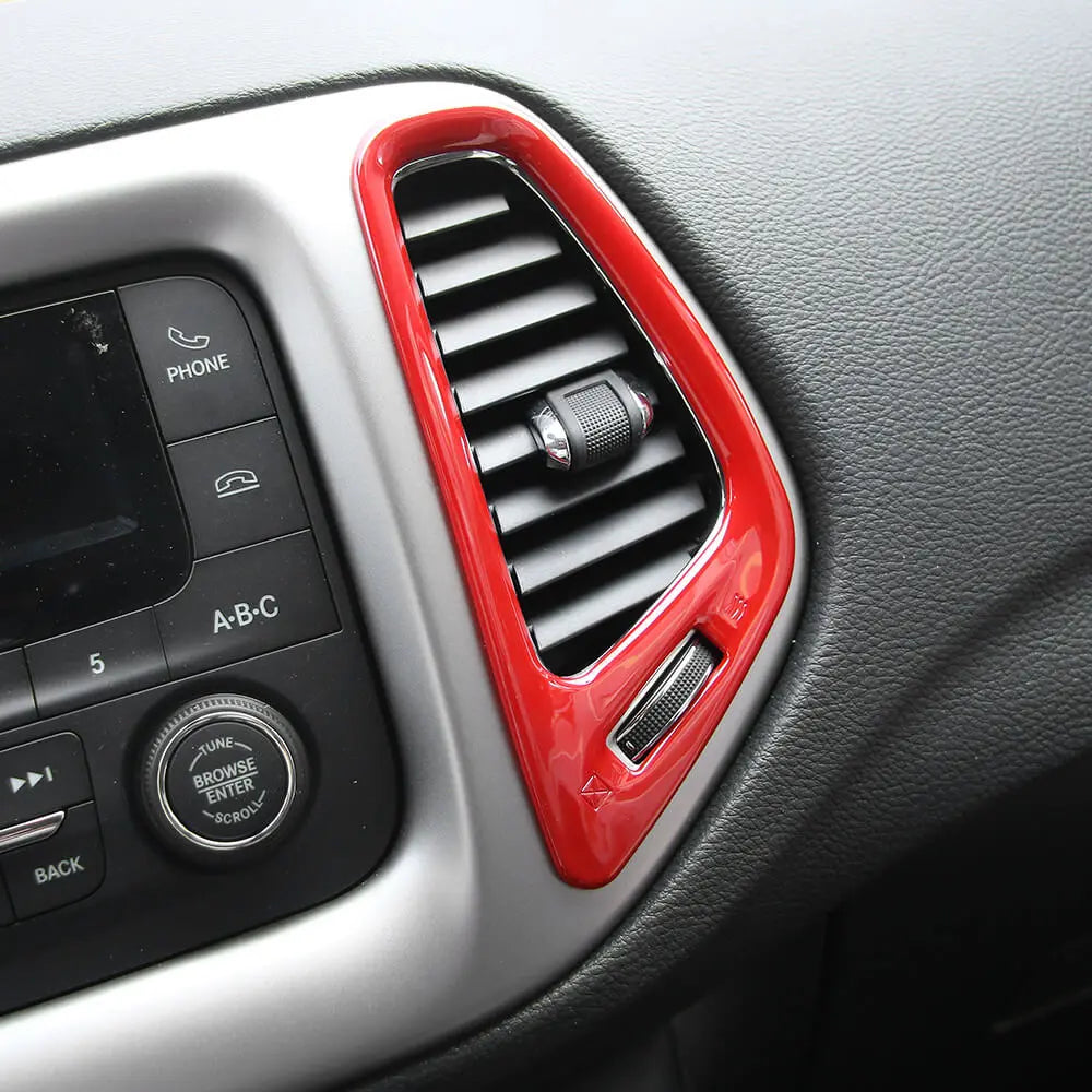 For 2017-2021 Jeep Compass Middle Console Air Outlet Vent Trim – Interior AC Cover
