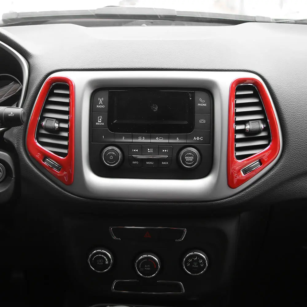 For 2017-2021 Jeep Compass Middle Console Air Outlet Vent Trim – Interior AC Cover
