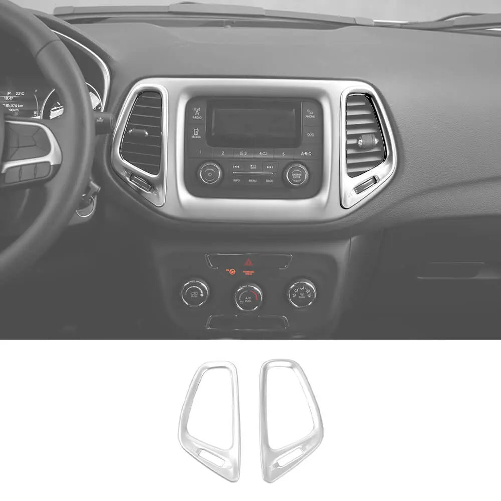 For 2017-2021 Jeep Compass Middle Console Air Outlet Vent Trim – Interior AC Cover