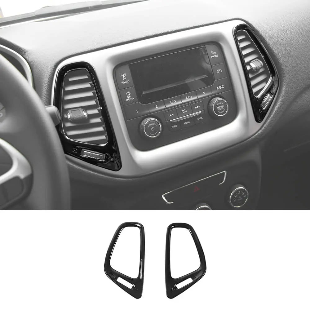 For 2017-2021 Jeep Compass Middle Console Air Outlet Vent Trim – Interior AC Cover