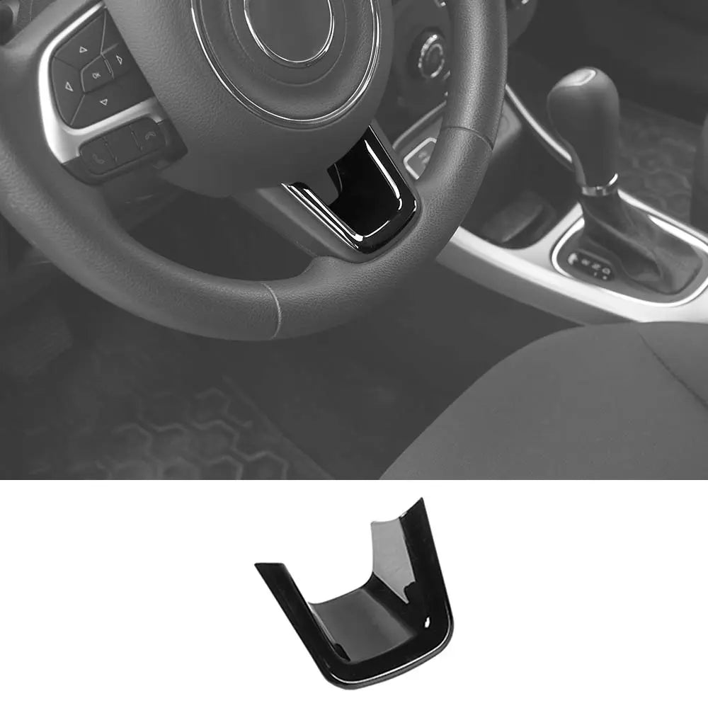 For Jeep 2015+ Renegade/ 2017-2021 Compass Steering Wheel U-Shaped Decoration Cover Trim