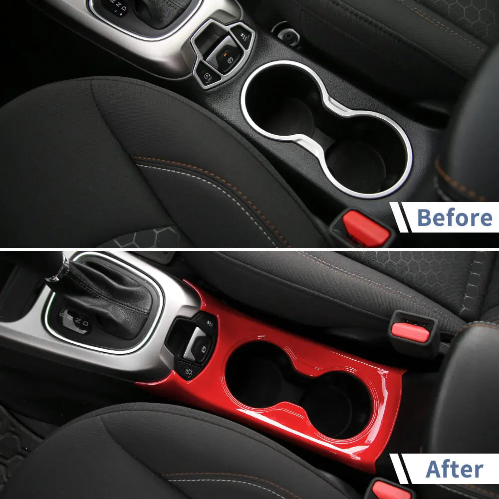 For 2017-2021 Jeep Compass Water Cup Holder Panel Cover Trim Frame