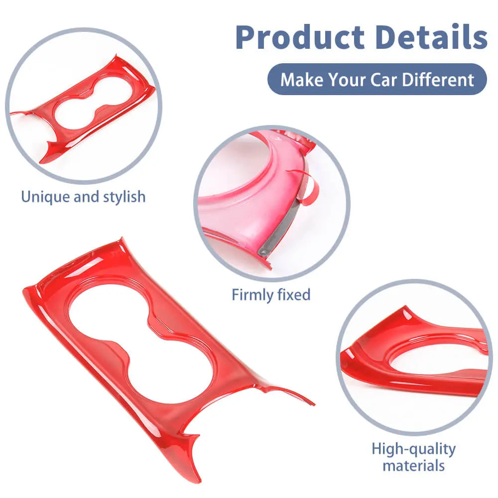 For 2017-2021 Jeep Compass Water Cup Holder Panel Cover Trim Frame