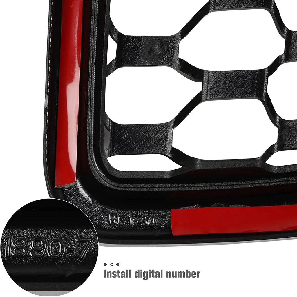 For 2017-2021 Jeep Grand Cherokee WK2 Front Grille Mesh Inserts Rings Covers Kit (Not fit for SRT, Trackhawk)