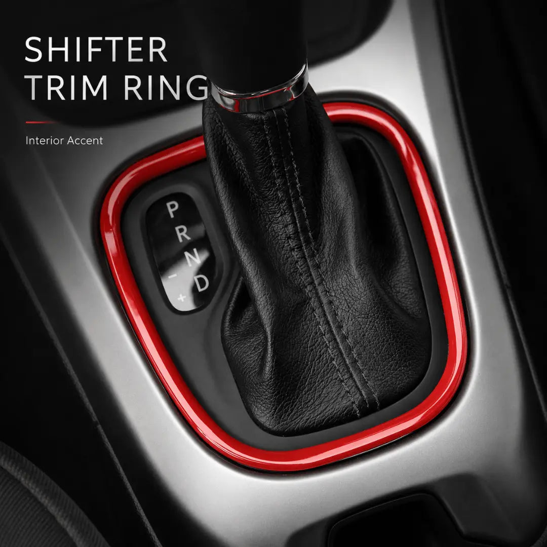 For 2017-2021 Jeep Compass Center Console Shifter & Cup Holder Trim Ring Cover Kit