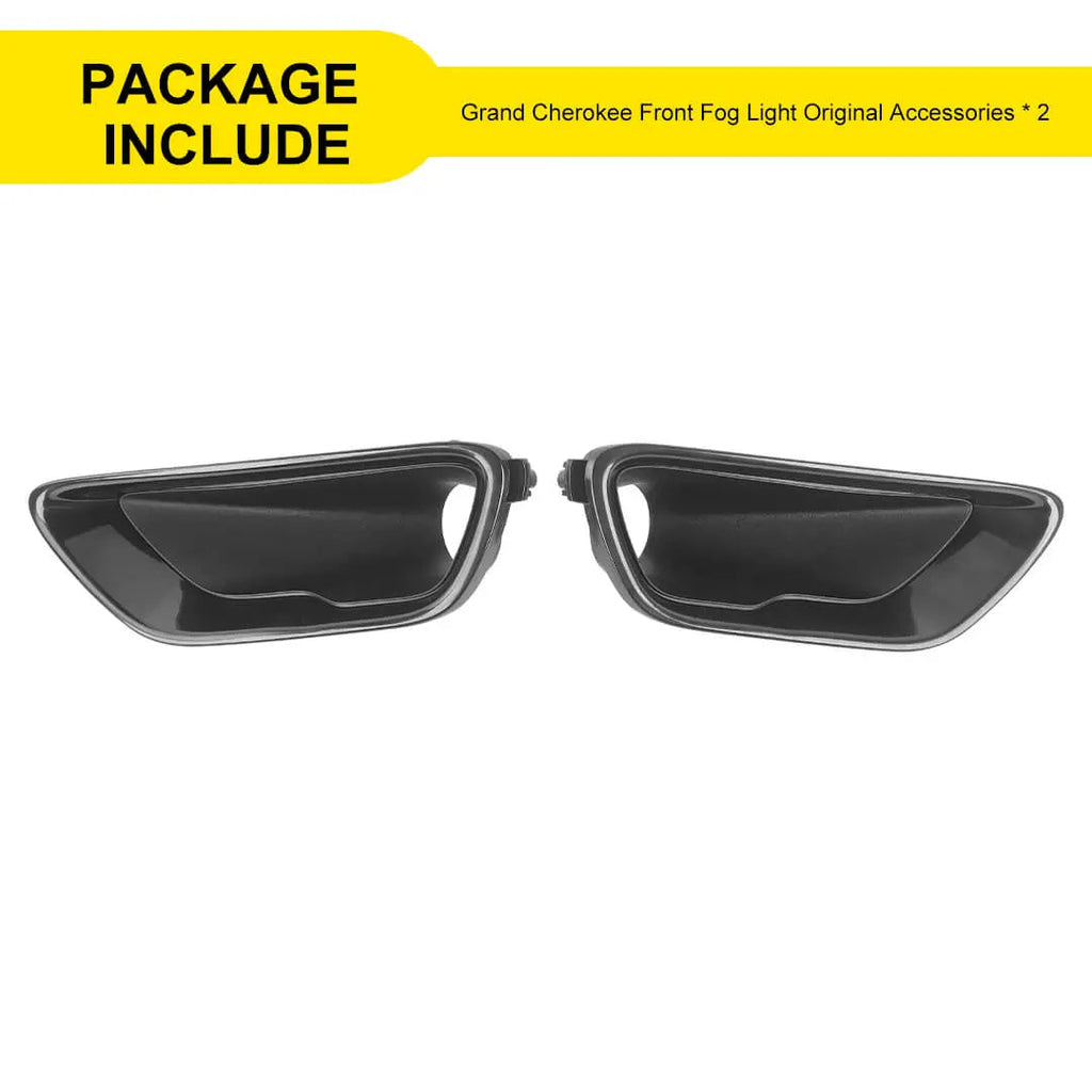 For 2017-2021 Jeep Grand Cherokee WK2 Front Bumper Fog Light Cover Bezel Trim (2 pcs)