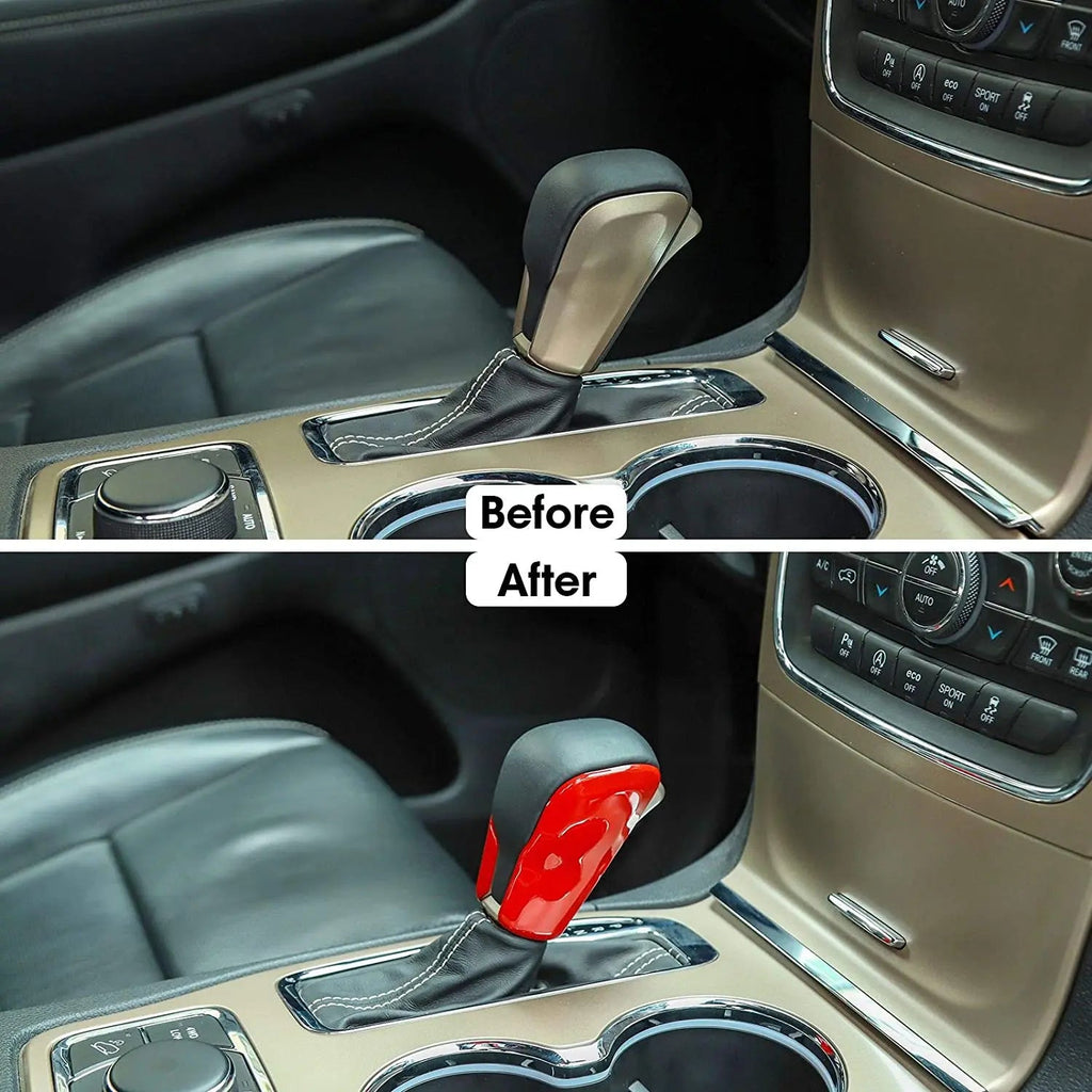 For 2017-2021 Jeep Grand Cherokee WK2 Gear Shift Knob Cover Stick Shifter Cap Cover Trim