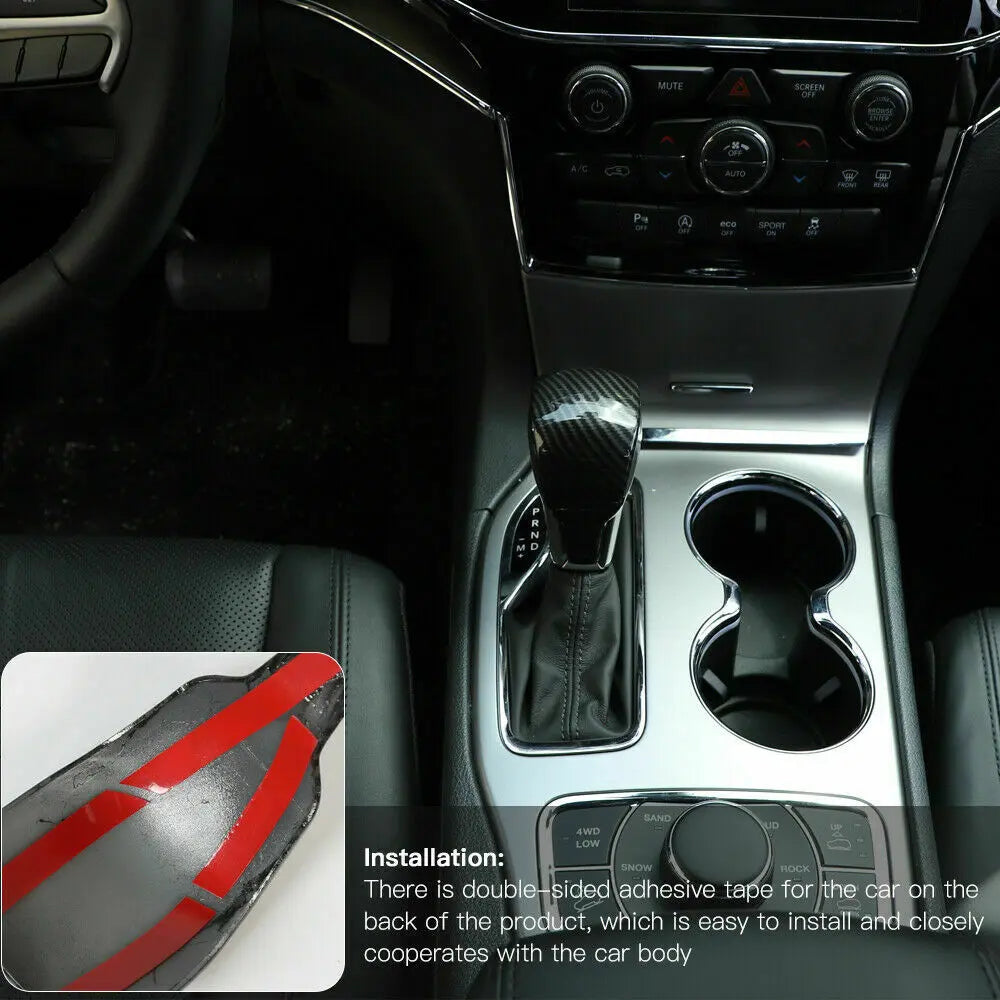 For 2017-2021 Jeep Grand Cherokee WK2 Inner Gear Shift Head Knob Cover Trim
