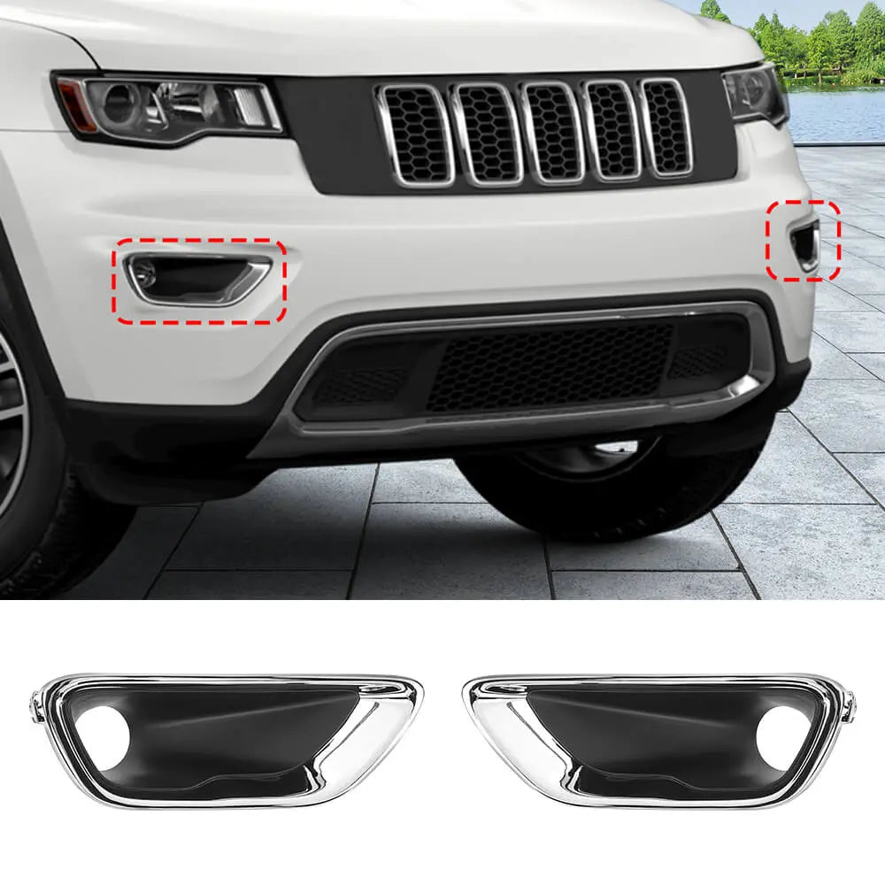 For 2017-2021 Jeep Grand Cherokee WK2 Original Car Front Bumper Fog Light Cover--Original Accessories